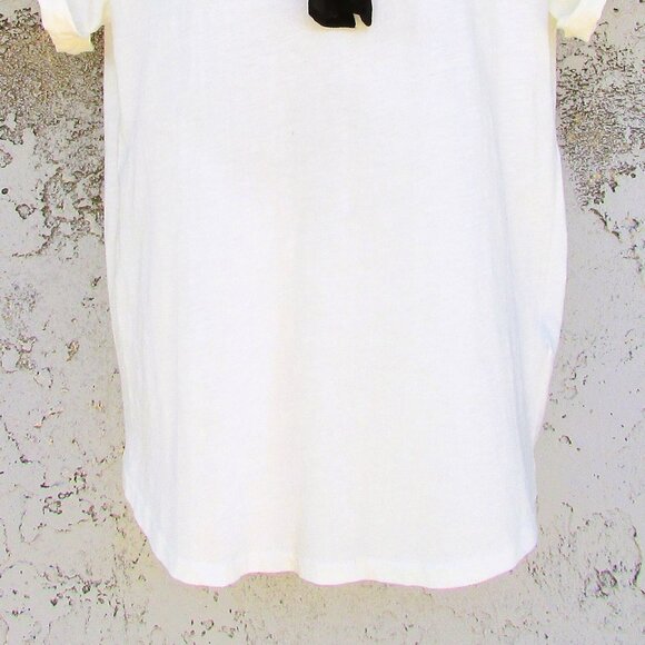 J Crew roll-sleeve tee with silk bow M - Picture 4 of 7